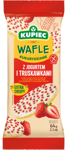 Kupiec wafle kukurydziane 64 g jogurtowe z truskawką