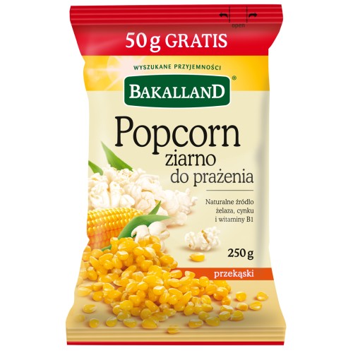 BAKALLAND POPCORN 250g DO PRAŻENIA [12]