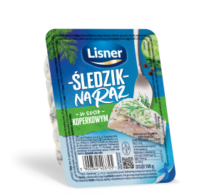 Lisner Śledzik na raz ze śmietaną i koperkiem 100 g