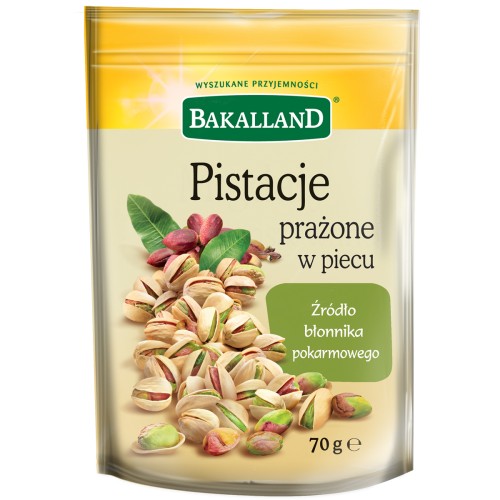 BAKALLAND PISTACJE PRAŻ.W PIECU 70g     [15]