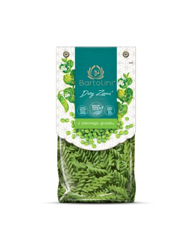 Bartolini makaron z zielonego groszku świderek nr 2 250 g Bartolini MAKARON 250g Z ZIEL.GROSZKU ŚWIDEREK nr.2 [10]