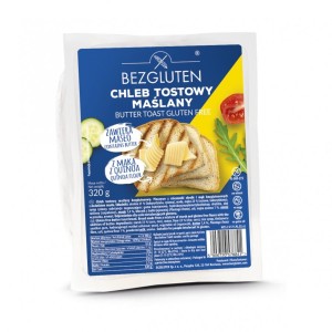 Bezgluten chleb tostowy 320 g maślany