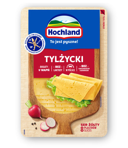 Ser żółty plastry Tylżycki Hochland 135 g Ser żółty plastry Tylżycki Hochland 135g