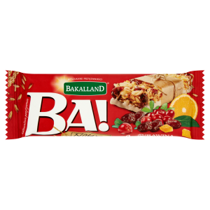 Bakalland Ba! batony zbożowe żurawina/pomarańcza 40 g