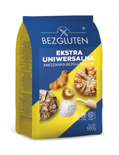Bezgluten mieszanka ekstra uniwersalna 500 g Bezgluten MIESZ. EKSTRA UNIWERSALNA 500g