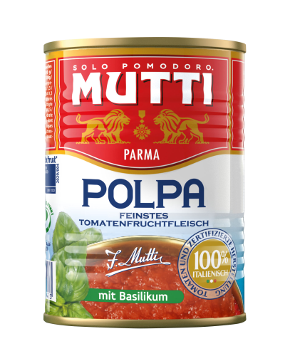 Mutti pomidory krojone z bazylią 400 g MUTTI POMIDORY KROJONE 400g Z BAZYLIĄ [6]