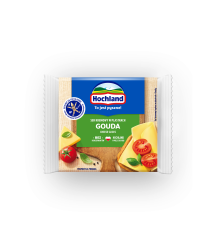 Ser kremowy topiony w plastrach Gouda Hochland 130 g Ser kremowy topiony w plastrach Gouda Hochland 130g