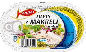 Graal filety z makreli w oleju 170 g