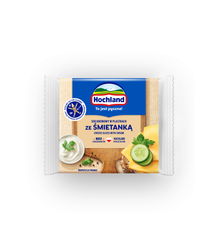 Hochland plastry topione śmietankowy 130 g Hochland PLASTRY 130g Topione ŚMIETANKOWY [10]
