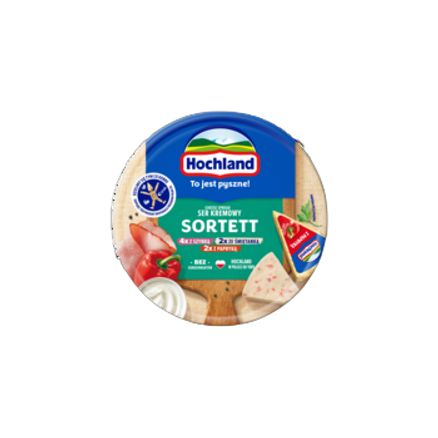 Ser kremowy topiony w trójkącikach Sortett Hochland 180 g Ser kremowy topiony w trójkącikach Sortett Hochland 180g