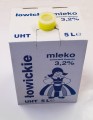 Łowicz.MLEKO UHT ŁOWICKIE 5L 3.2%