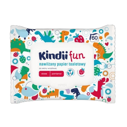 Nawilżany papier toaletowy Kindii 60 szt. Nawilżany papier toaletowy Kindii 60szt.
