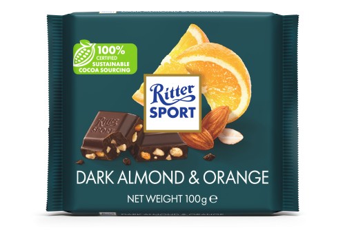 RITTER SPORT CZEK.100g GORZKA MIGDAŁ/POMAR.  [12]   U