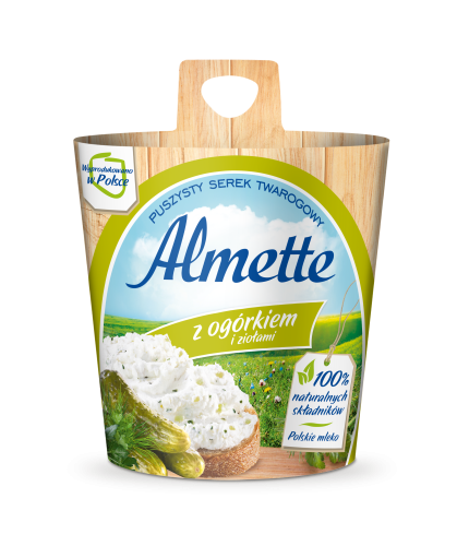 Serek Almette z ogórkiem i ziołami Hochland 150 g Serek Almette z ogórkiem i ziołami Hochland 150g