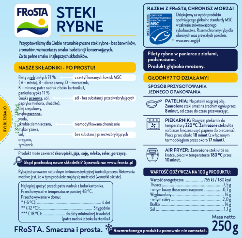 Mroż.Frosta STEKI RYBNE 250g [10]