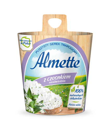 Serek Almette z czosnkiem niedźwiedzim Hochland 150 g Serek Almette z czosnkiem niedźwiedzim Hochland 150g