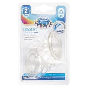 Canpol babies smoczki silikon średni do butelki szerok. 2szt EASYSTART