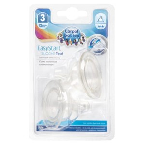 Canpol babies smoczki silikon szybki do butelki szerok. 2 szt EASYSTART
