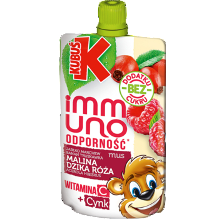 Kubuś Immuno Odporność Mus Malina Dzika Róża 100 g 125543645_50649185_247219-Photoroom.png