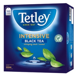Herbata w torebkach Intensive Black Tetley 100 torebek 200 g
