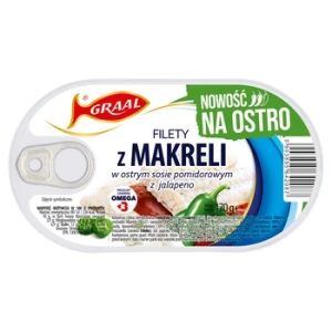 GRAAL Filety z makreli w ostrym sosie pomidorowym z jalapeno 170 g