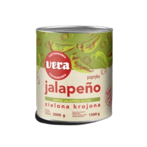 Papryka Jalapeno zielona krojona w zalewie 3 kg / 1,5 kg Vera