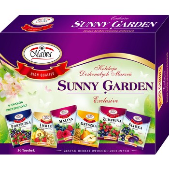 Malwa Sunny Garden Zestaw 6 herbat owocowo-ziołowych 36 torebek 72 g (36x2 g) 788609_0_1746750129666.jpg