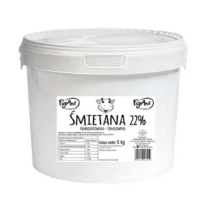 Śmietana 22% 5 kg wiadro Figand
