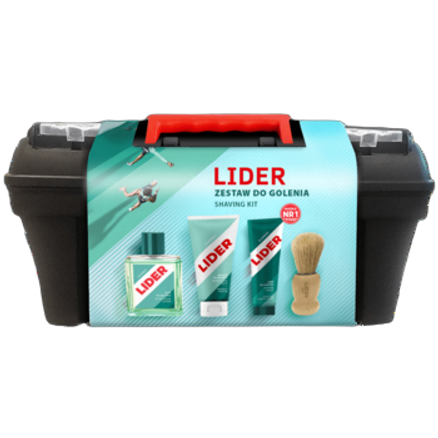Lider Classic Zestaw upominkowy (krem do golenia 65 g + płyn po goleniu 100 ml + balsam po goleniu 100 ml + pędzel 1 sztuka + skrzynka narzędziowa 1 sztuka) 125680959%2F18435255%2F977189.png