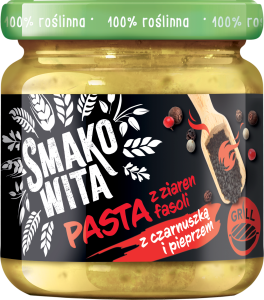 Smakowita Pasta z ziaren fasoli z czarnuszką i pieprzem 180g