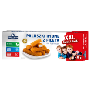Paluszki rybne z fileta ryb białych panierowane 450 g FAMILY FISH
