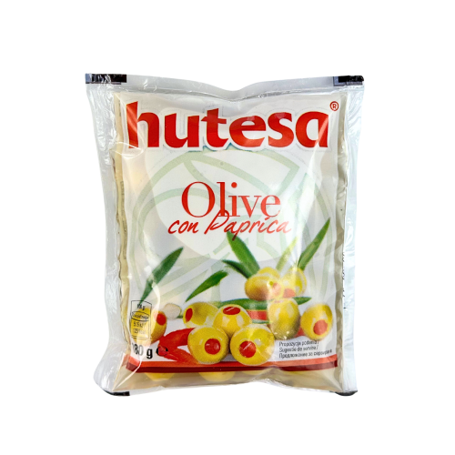 Hutesa Oliwki zielone z pastą paprykową 180 g 1220358.png