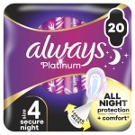 Always Platinum Podpaski ze skrzydełkami Secure Night, 20 szt.