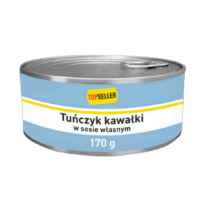 TOPSELLER Tuńczyk kawałki w sosie własnym 170 g