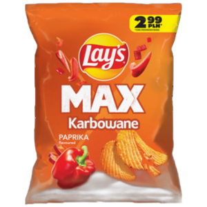 Lay's MAX Karbowane Chipsy o smaku paprykowym 40 g