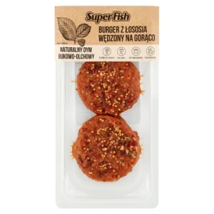 Superfish Burgery z łososia wędzone na gorąco z przyprawą paprykową 170 g