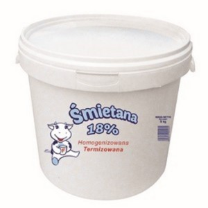 Śmietana 18% wiadro 5 kg