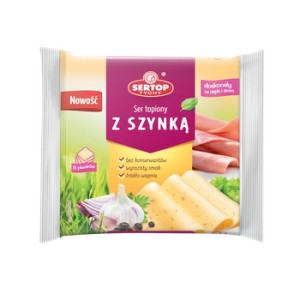 Ser topiony z szynką plastry 130 g SERTOP