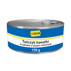 TOPSELLER Tuńczyk kawałki w zalewie z olejem roślinnym 170 g