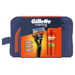 Gillette Zestaw podarunkowy maszynka Fusion + wymienne ostrza + żel Fusion 200 ml