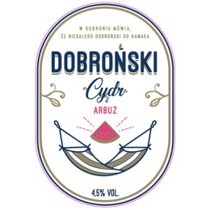 'Dobroński Cydr Arbuzowy 4,5 % ALK. 750 ml