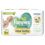 Pampers Harmonie New Baby Chusteczki nawilżane dla dzieci 3 opakowań = 138 chusteczek
