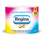 Papier toaletowy Regina Najdłuższe Rolki 4 rolki opakowanie papierowe