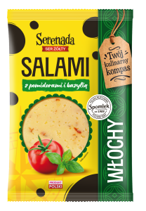 Ser Serenada Kulinarny Kompas Salami z pomidorami i bazylią plastry 135 g