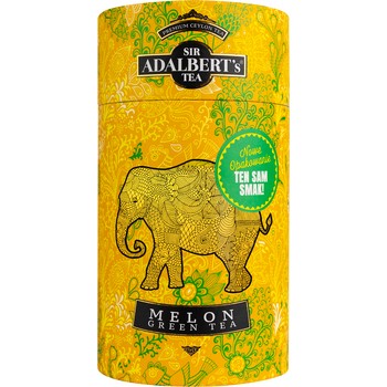 Adalbert's Tea herbata zielona z MELONEM - liściasta 100 g w puszce kartonowej typu tuba 984641_0_1739917352300.jpg