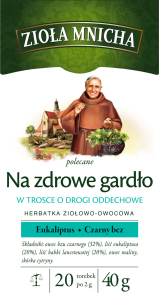 Zioła Mnicha herbatka na zdrowe gardło 20x2 g