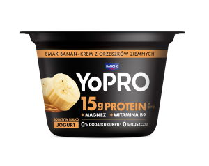 YoPRO jogurt o smaku banan-krem z orzeszków ziemnych 160 g