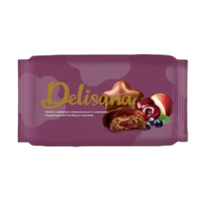 DELISANA Pierniki w czekoladzie z nadzieniem wieloowocowym 200 g