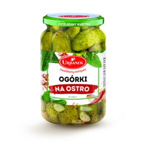 Ogórki na ostro 680 g/350 g Urbanek