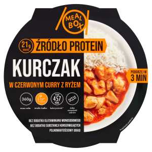 Mealbox Kurczak w czerwonym curry z ryżem 360 g
